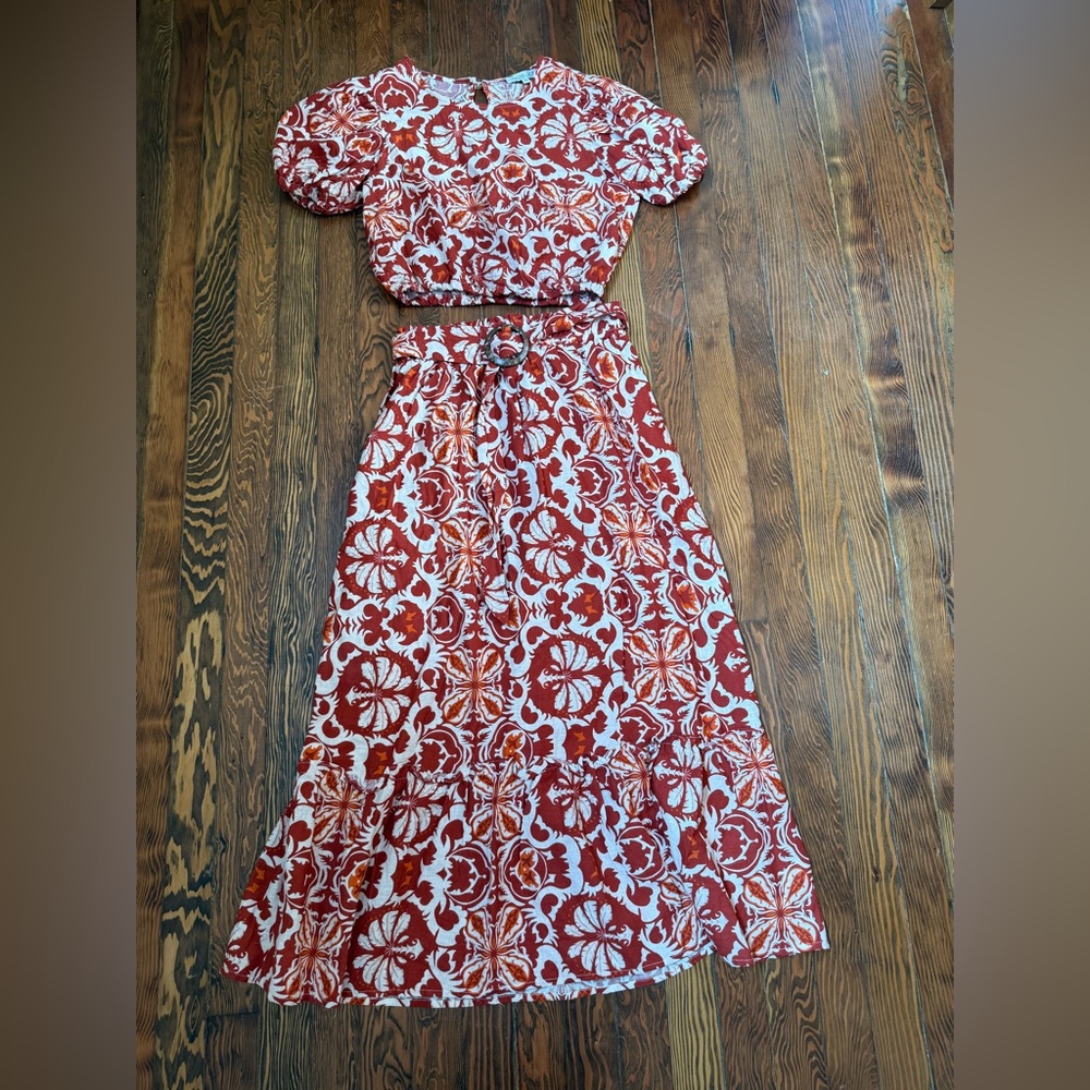 Rachel Zoe Peasant Blouse and Skirt Set
